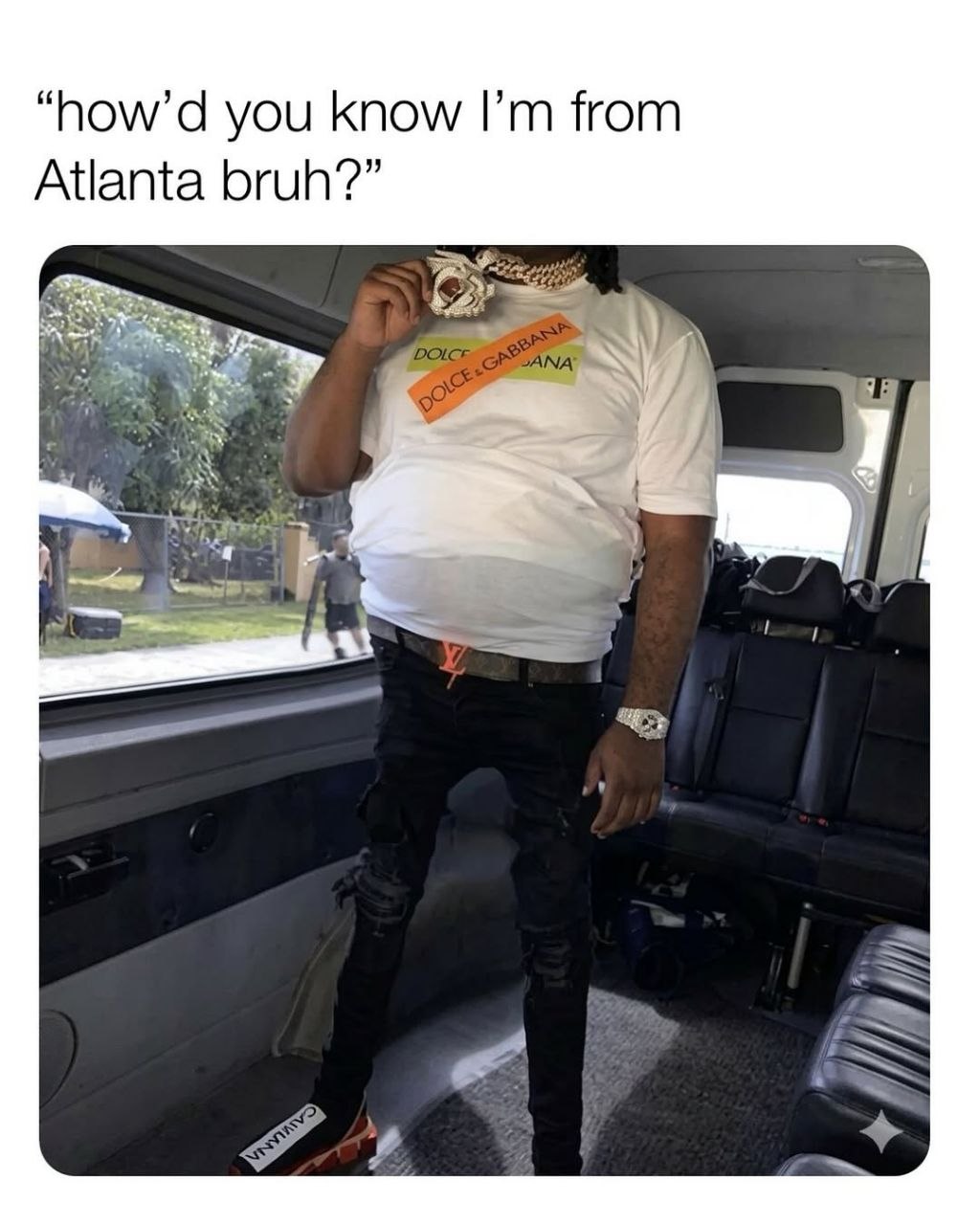 “how’d you know from Atlanta bruh?”