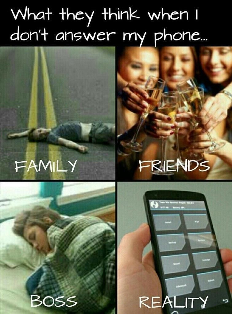 What they think when don't answer my phone.. FAMILY к К... REALITY