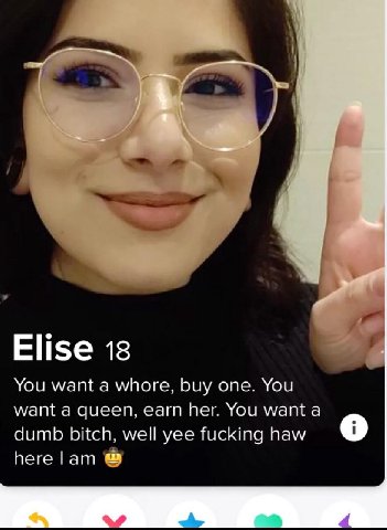 4 1 Elise 18 You want a whore, buy one. You want a queen, earn her. You want a dumb bitch, well yee fucking haw 9 Беге