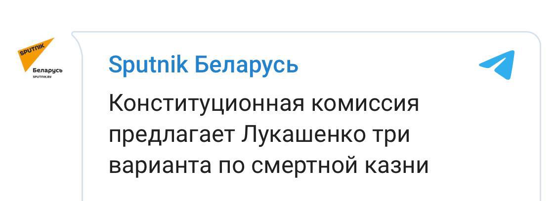 Sputnik Беларусь Конституционная комиссия предлагает Лукашенко три варианта по смертной казни