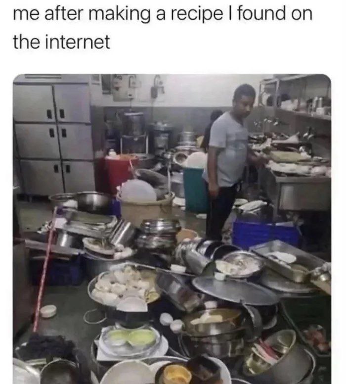 me after making a recipe found on the internet