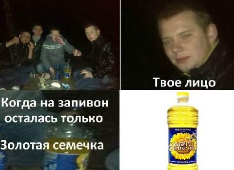 Твое лицо Когда на запивон осталась только Золотая семечка