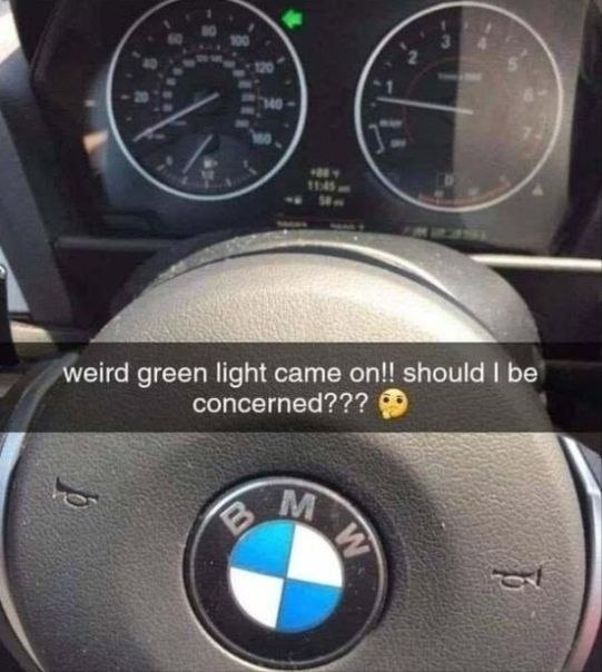 weird green light came on!! should be concerned???