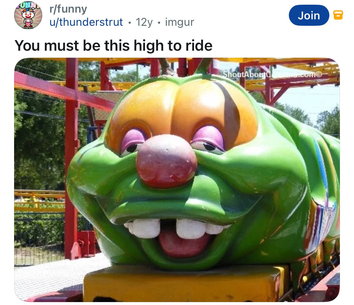 r/funny u/thunderstrut 12у imgur You must be this high to я