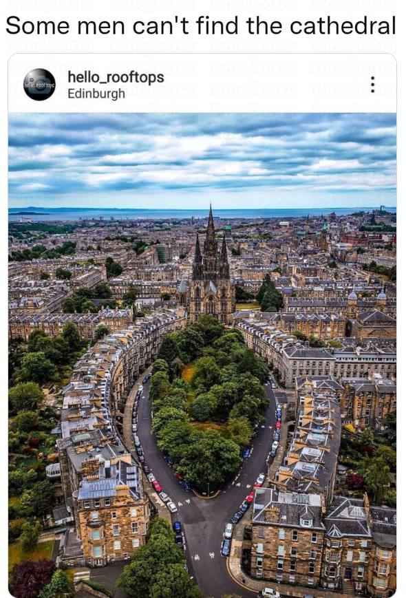 Some men can't find the cathedral hello_rooftops Edinburgh 45 Boe a5 call a a
