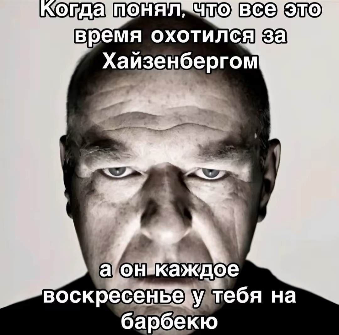 время охотилсяйза Хаизенбергом на барбекю