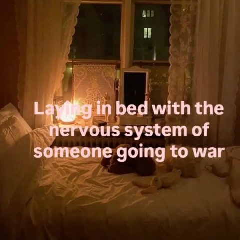 bed with the nervous system of someone going to war