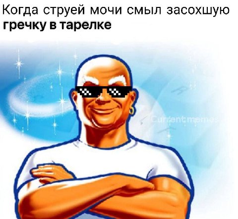 Когда струей мочи смыл засохшую гречку в тарелке