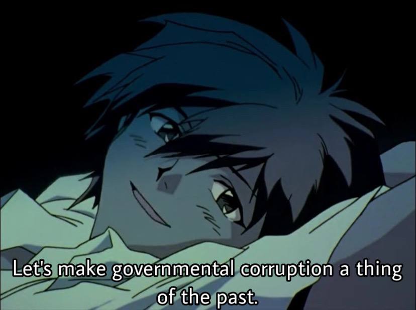 Let's make governmental corruption а thing of the past.