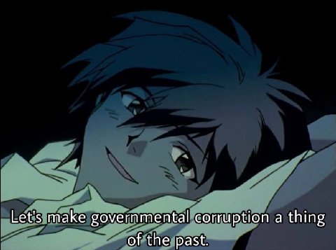 Let's make governmental corruption а thing of the past.