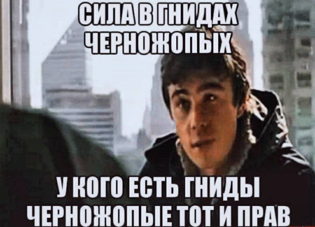 ЧЕРНОЖОПЫХ ЕСТЬ ГНИДЬ! TOT ПРАВ
