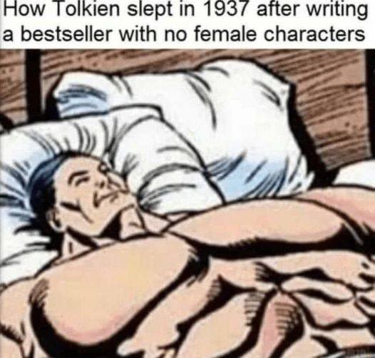 How slept 1937 after writing a bestseller with no female characters