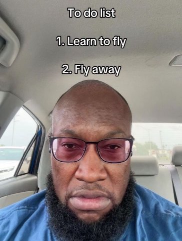 То list 1. Learn to fly 2. Ну away