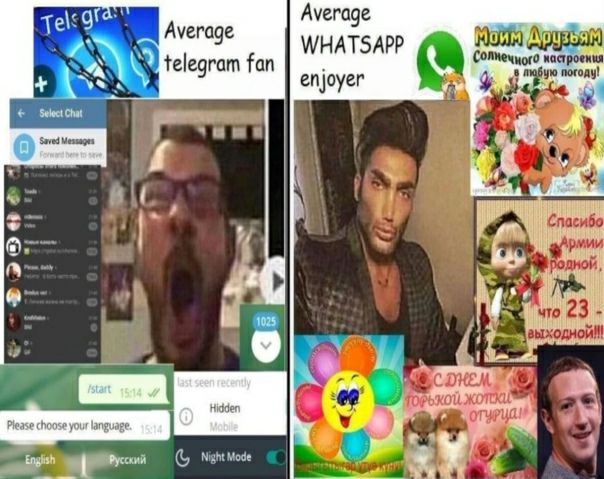 Average Tel Average WHATSAPP Солнечного telegram fan enjoyer Select Chat Saved Messages ail Спасибо рмии в что 23 Hidden Wir Please cho 94 Night Mode