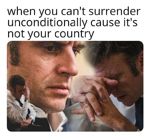 when you can't surrender unconditionally cause it's not your country