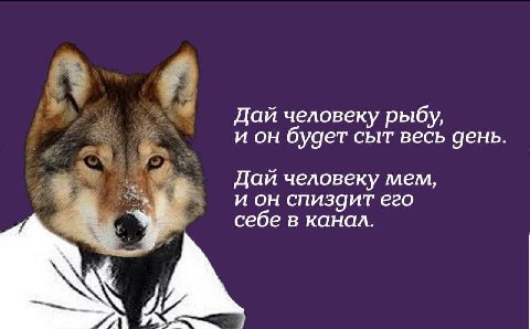 Дай человеку рыбу, и он будет сыт весь день Дай человеку мем, и он спизцит его себе в канал. А