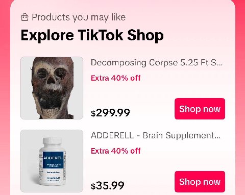 Products you may like Explore TikTok Shop Decomposing Corpse 5.25 Extra 40% off ADDERELL Brain Supplement... Extra 40% off $35.99 Shop now