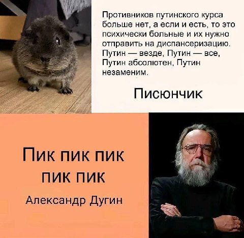Противников путинского курса больше нет, а если и есть, то это психически больные и нужно отправить на диспансеризацию. Путин везде, Путин все, Путин абсолютен, Путин незаменим. 77 Писюнчик Пик пик пи