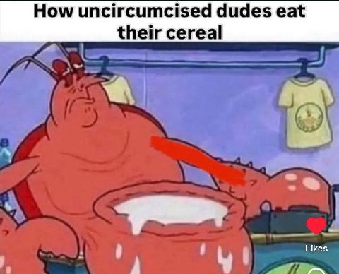 How uncircumcised dudes eat their cereal Likes
