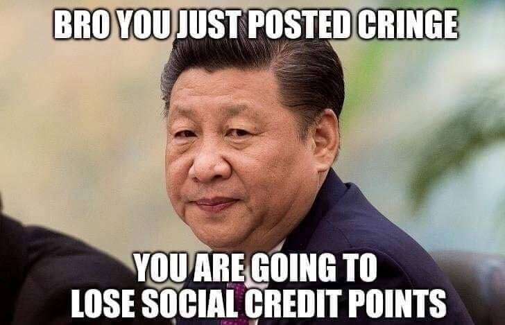 BRO YOU JUST POSTED CRINGE 4 YOU ARE,GOING ТО LOSE SOCIAL CREDIT POINTS