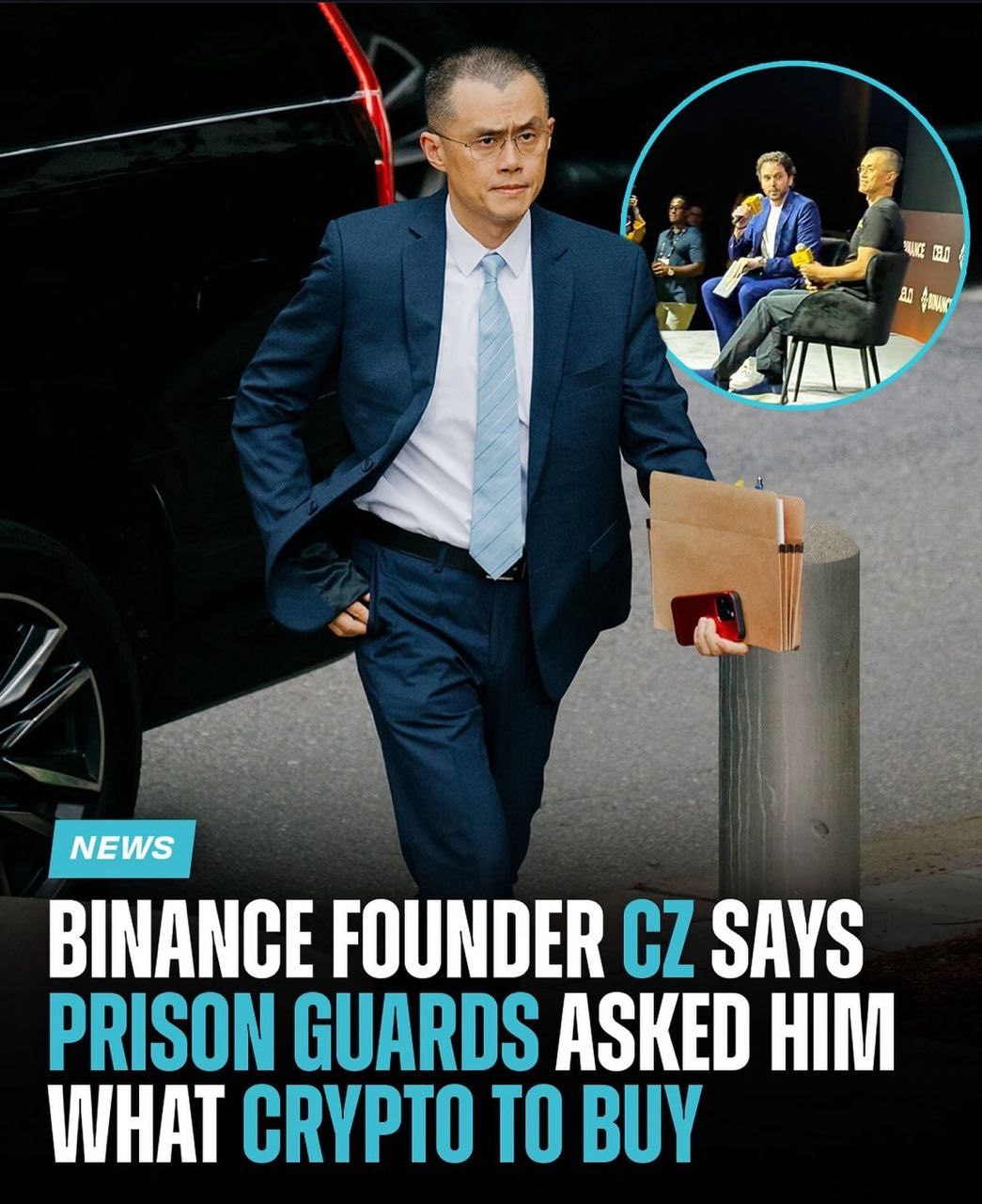 BINANCE FOUNDER SAYS PRISON GUARDS ASKED HIM WHAT CRYPTO ТО BUY