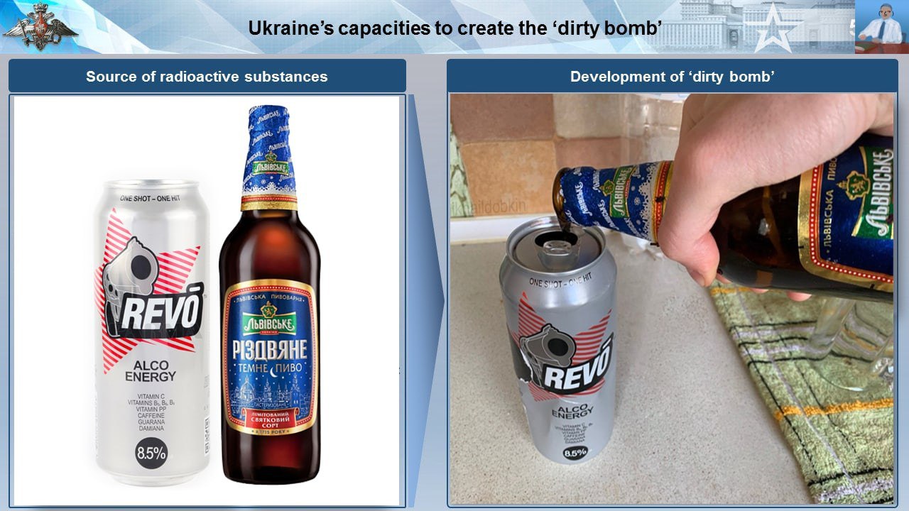 1 Ukraine’s capacities to create the ‘dirty bomb’ 5 4 Source of radioactive substances Development of ‘dirty bomb’ к. ОМЕ SHOT-ON' a A 4 4 В we а 3 PISOBAHE 4 VITAMIN С 5 wif VITAMINS 6». В VITAMIN у