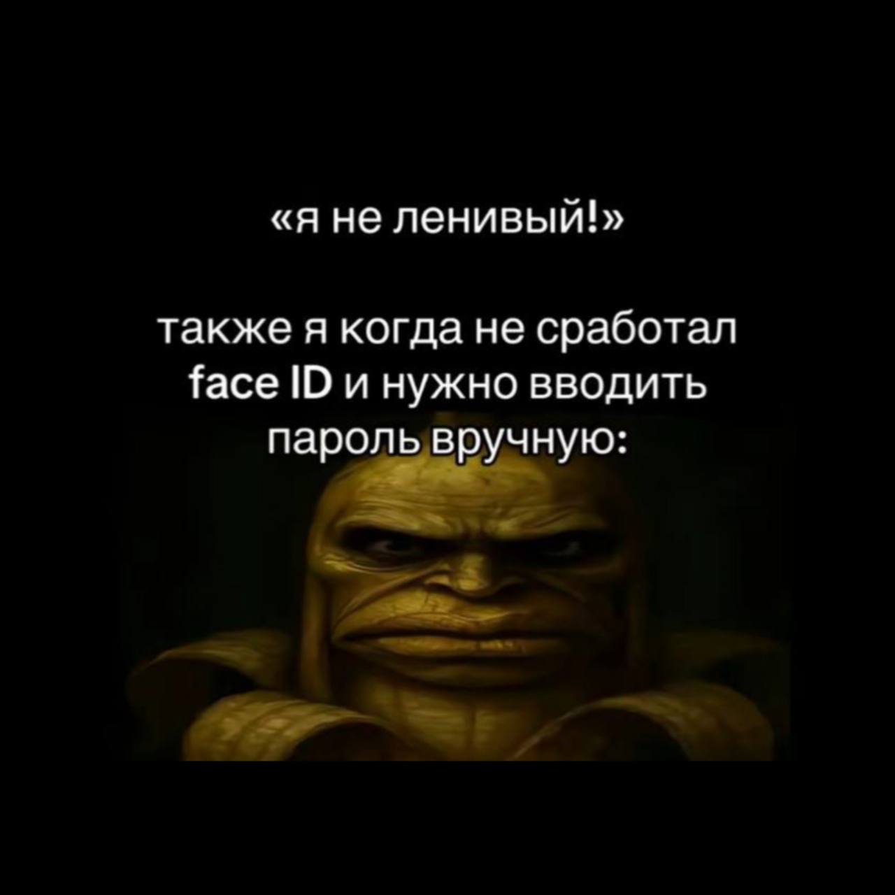 «я не ленивый!» также я когда не сработал face и нужно вводить пароль вручную:
