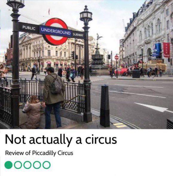 у 4 ERGROUND i Not actually a circus Review of Piccadilly Circus