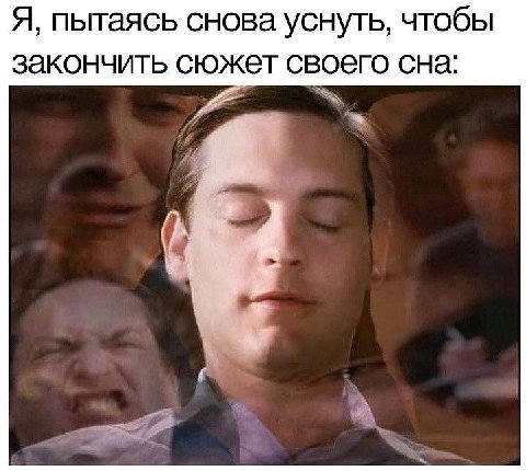 Я, пытаясь снова уснуть, чтобы закончить сюжет своего сна: