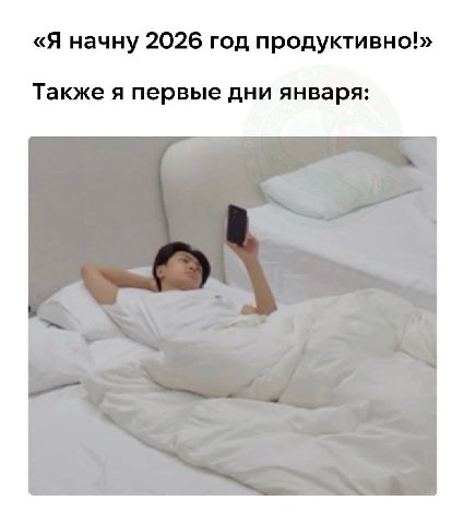 «Я начну 2026 год продуктивно!» Также я первые дни января: