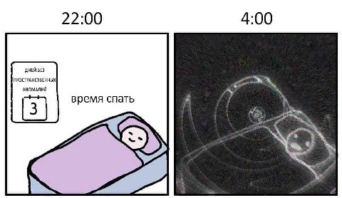 22:00 4:00 ДНЕЙ БЕЗ ПРОСТРАНСТВЕННЫХ АНОМАЛИЙ время спать я