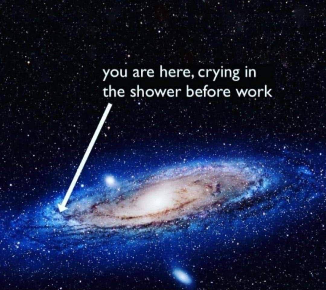 you are here, crying in the shower before work