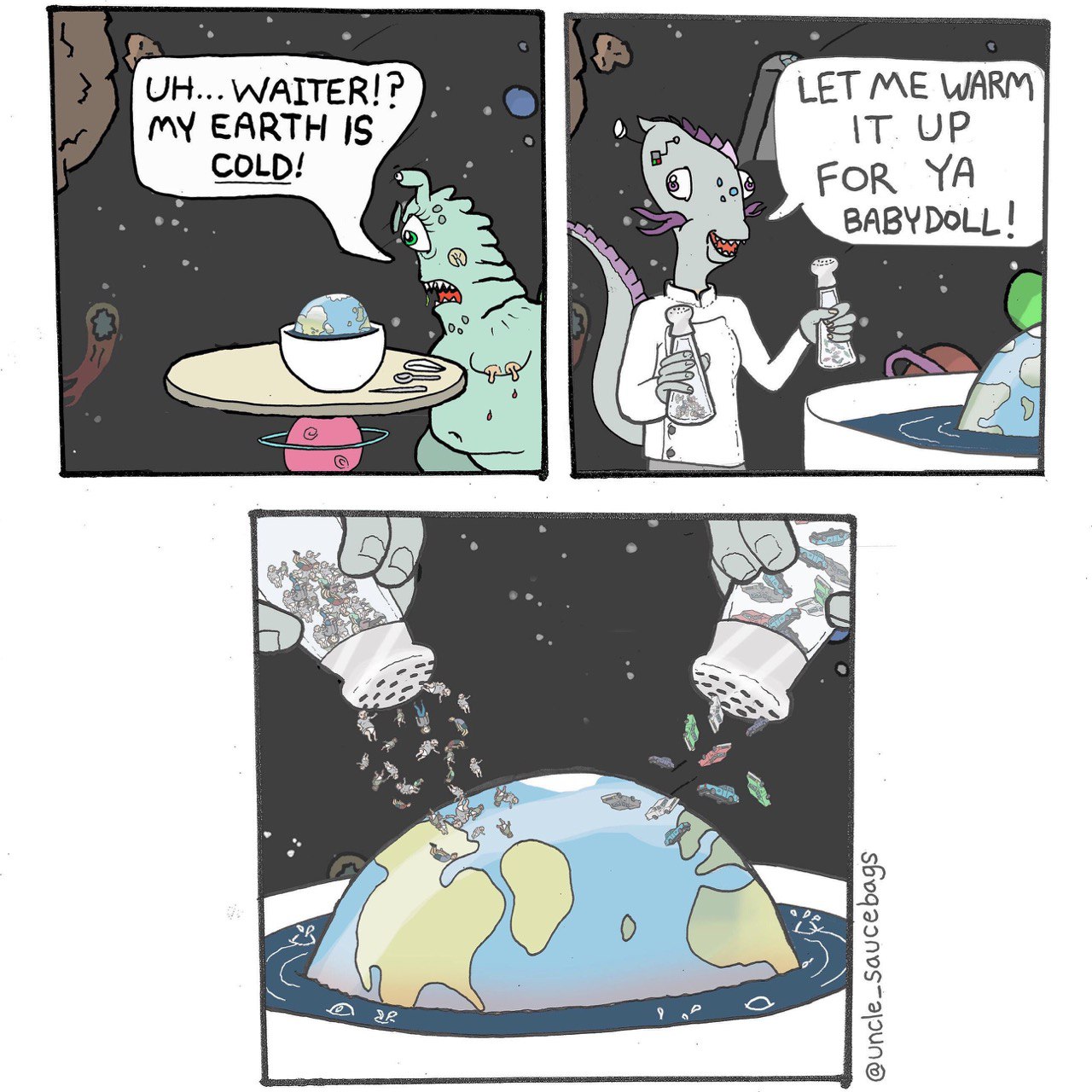 LET ME WARM MY EARTH [6 IT. UP COLD! FOR BABY DoLL! а 3