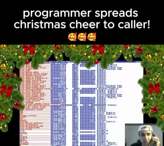 programmer spreads christmas cheer to caller! BAPTIST USE UNM ERTIES Г а RAAT TN