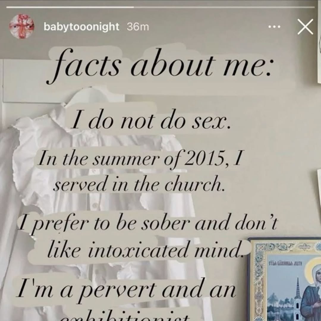 facts about I not sex. In the summer of 2015, 1 served in the church. I prefer to be sober and don't like intoxicated mind. а pervert and an