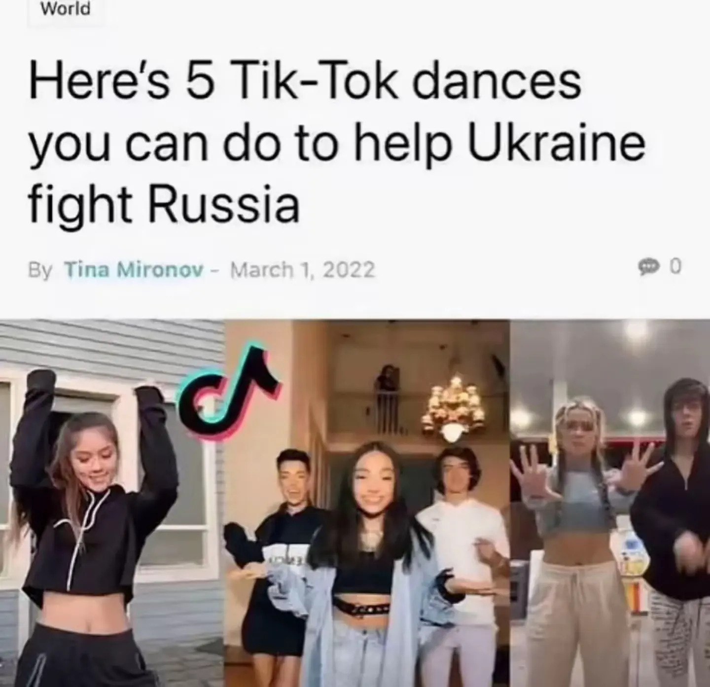 Here's 5 Tik-Tok dances you can to help Ukraine fight Russia