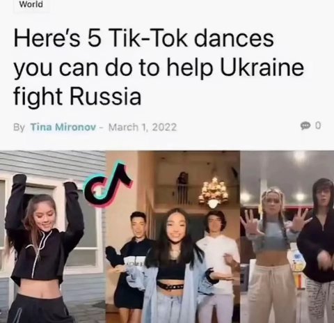 Here's 5 Tik-Tok dances you can to help Ukraine fight Russia