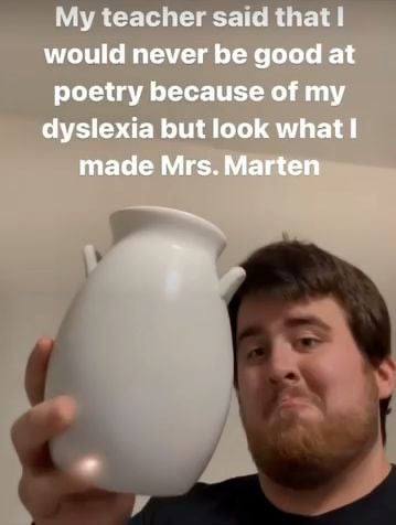 My teacher said that would never be good at poetry because of my dyslexia but look what! made Mrs. Marten.