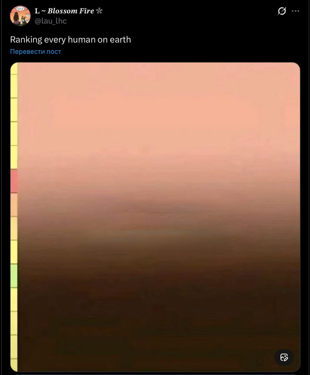 Blossom @lau_lhc Ranking every human on earth Перевести пост 2