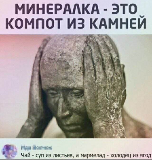 МИНЕРАЛКА ЭТО КОМПОТ ИЗ КАМНЕЙ Я 3 Чай суп из листьев, а мармелад холодец из ягод