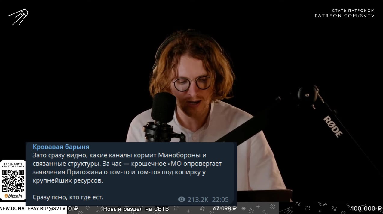 СТАТЬ ПАТРОНОМ Кровавая барыня Зато сразу видно, какие каналы кормит Минобороны и ВАУ — связанные структуры. За час — крошечное «МО опровергает ве крупнейших ресурсов. И ИО ОР © СИНовый раздел насвтв