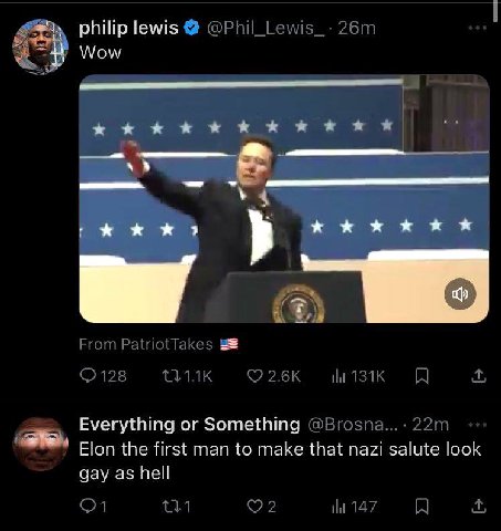 philip lewis 7 Wow у хжжхя я Everything or Something the first man to make that nazi salute look gay as nell