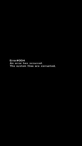 An error has occurred. The system files are corrupted.