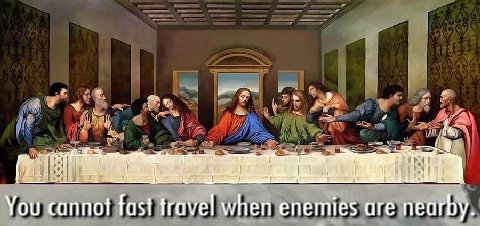 You cannot fast travel when enemies are nearby.