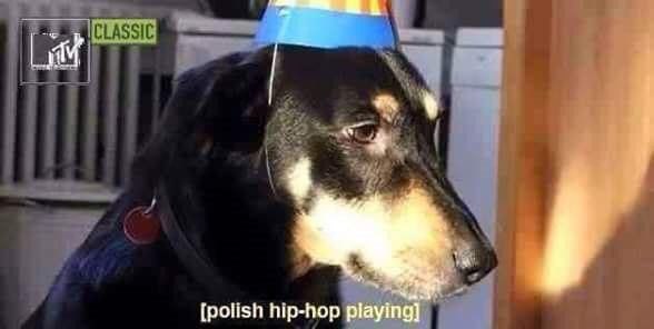 [polish hip-hop playing]