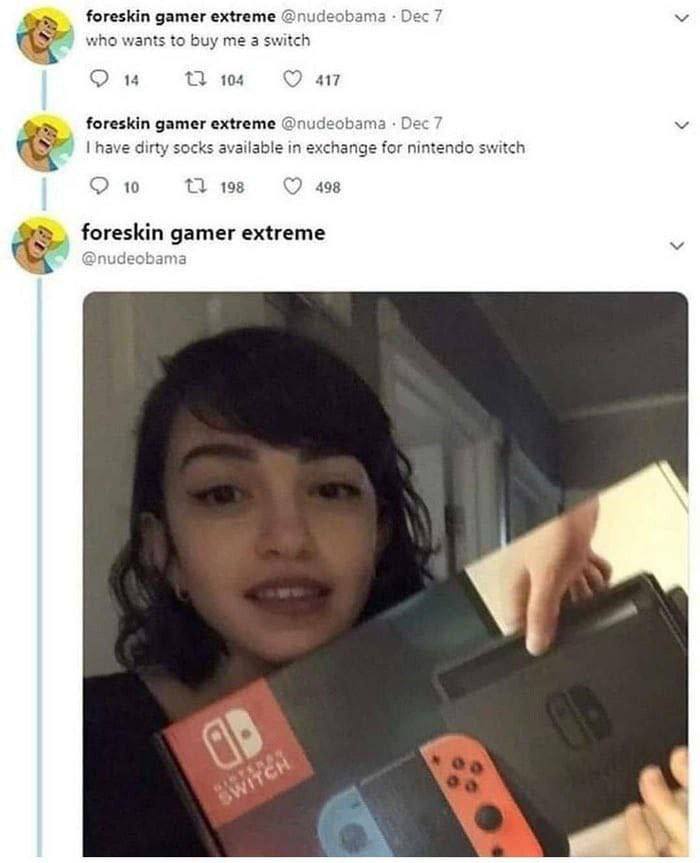 obama foreskin gamer extreme @nude who wants to buy a switch 14 104 417 foreskin gamer extreme udeobama have dirty socks available in exchange for nintendo switch 10 198 498 foreskin gamer extreme ama