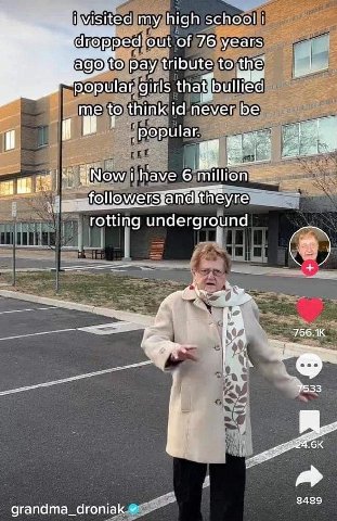 my high school ped out of 76 years pay tribute to girls that, bullied ‘о think never be ‘popular have 6 million rotting underground 7533 8489 grandma_droniak