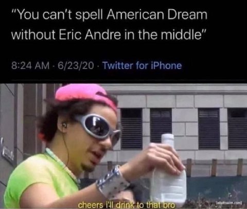 “You can't spell American Dream without Eric Andre in the middle” 8:24 6/23/20 Twitter for iPhone vat ОГО