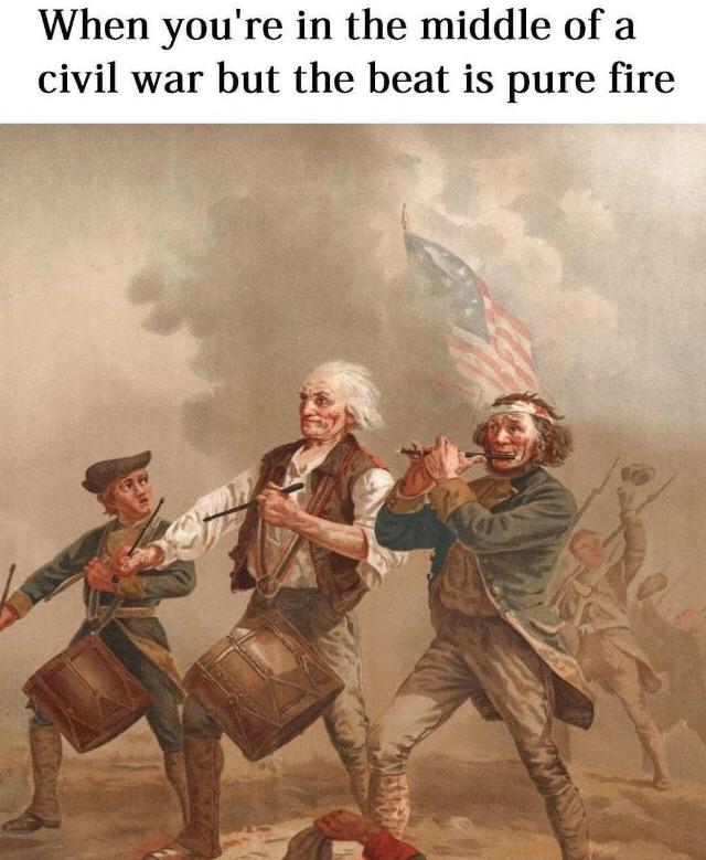 When you're in the middle of a civil war but the beat is pure fire