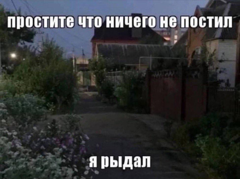 Простите ЧТО НИЧЕГО не ПОСТИЛ я рыдал